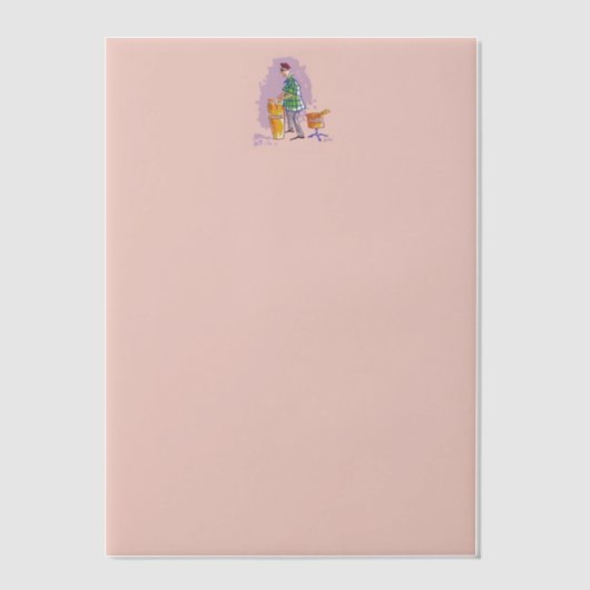 Drummer 1 beige vellum papers vellum uitnodigingen (Voorkant)