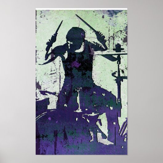 Drummer 5, Copyright Karen J Williams Poster (Voorkant)