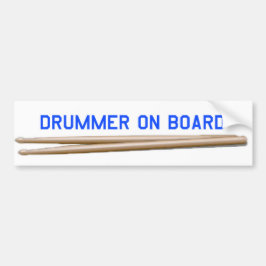 Drummer aan boord 04 bumpersticker