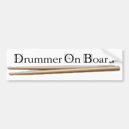 Drummer aan boord 08 bumpersticker (Voorkant)