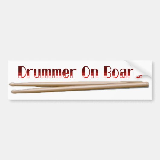 Drummer aan boord 10 bumpersticker (Voorkant)