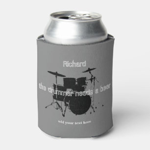 Drummer aangepaste koelbox met een drum blikjeskoeler