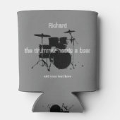 Drummer aangepaste koelbox met een drum blikjeskoeler (Achterkant)