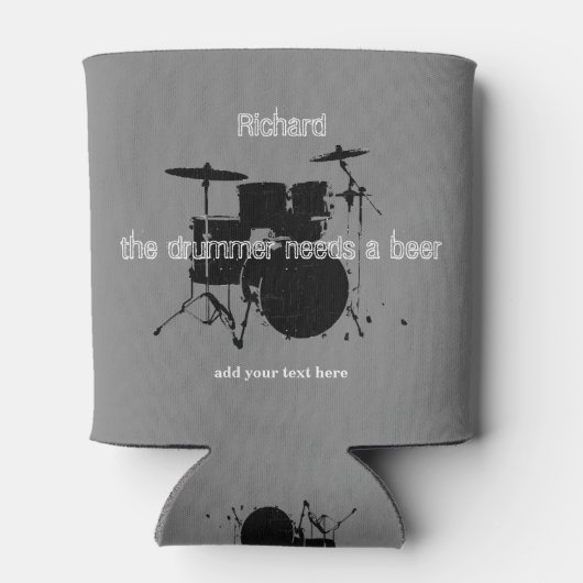 Drummer aangepaste koelbox met een drum blikjeskoeler (Achterkant)
