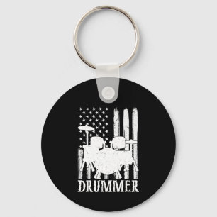 drummer American Flag Sleutelhanger