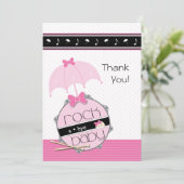 Drummer Baby shower Hartelijk dank Bedankkaart (Staand voorkant)