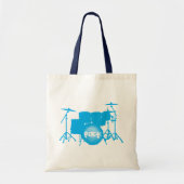 drummer - babyblauw tote bag (Voorkant)