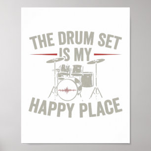 Drummer   Band drums musiciaanse geschenken Poster