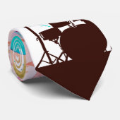 Drummer Band Necktie Drum Set Music Necktie Stropdas (Opgerold)