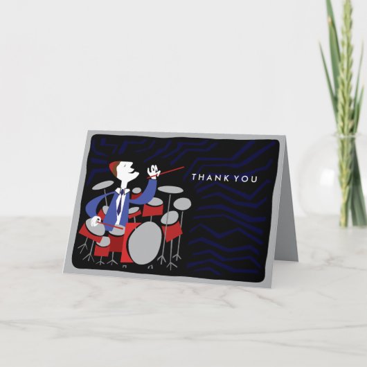 DRUMMER Bar Bat Mitzvah - Dank u Kaart (Voorkant)