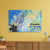 DRUMMER Bar Mitzvah Sign In Memory Board Canvas Afdruk (Insitu (Woonkamer))