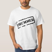 Drummer Basic White T-Shirt (Voorkant)