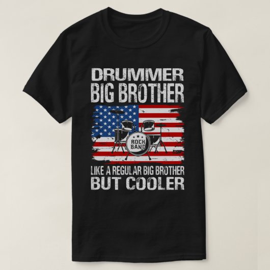 Drummer BIG BROTHER als een gewone BIG BROTHER T-shirt (Design voorkant)
