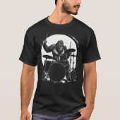 Drummer Bigfoot Playing Drums Funny Sasquatch Drum T-shirt (Voorkant)