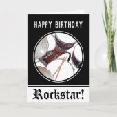 Drummer Birthday Drum Rockstar Musician Drumming C Kaart (Voorkant)