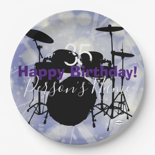 Drummer Birthday Paper Bord HAMbWG (Voorkant)