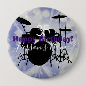 Drummer Birthday Theme Button HAMbWG (Voorkant)