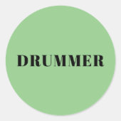 Drummer blad van groene stickers (Voorkant)