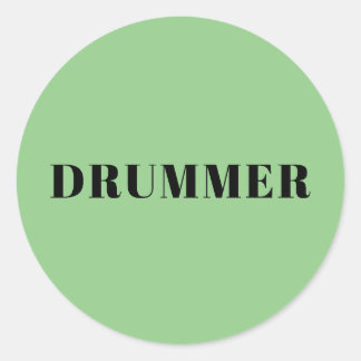 Drummer blad van groene stickers