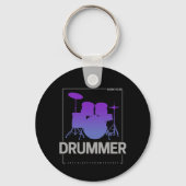 Drummer Born To Be voor percussionistisch bandlid Sleutelhanger (Voorkant)
