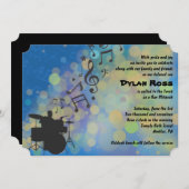 DRUMMER BOY Bar Mitswa Uitnodiging (Voorkant / Achterkant)