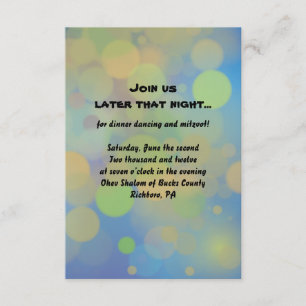 Drummer boy Bar Mitzvah Reception Party Card Kaart
