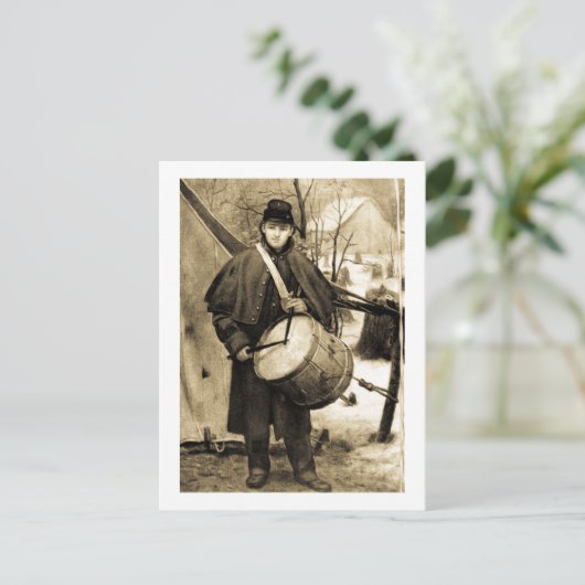 Drummer Boy Briefkaart (Staand voorkant)