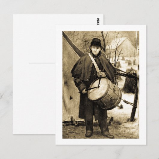 Drummer Boy Briefkaart (Voorkant / Achterkant)