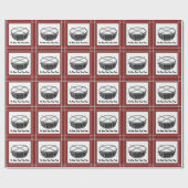 Drummer Boy Christmas Snare Drum Drumsticks Music Cadeaupapier (Vlak)