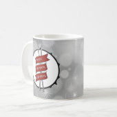 Drummer Boy Christmas Snare Drum Holiday Musician Koffiemok (Voorkant links)