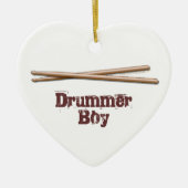 Drummer Boy Drumsticks siermiddel Keramisch Ornament (Voorkant)
