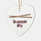 Drummer Boy Drumsticks  siermiddel Keramisch Ornament (Links)
