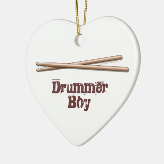Drummer Boy Drumsticks siermiddel Keramisch Ornament (Links)