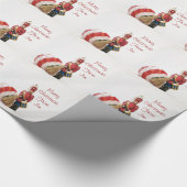 Drummer Boy en kerstbal Cadeaupapier (Hoek)