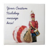 Drummer Boy en kerstbal Tegeltje (Voorkant)