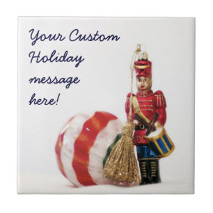 Drummer Boy en kerstbal Tegeltje