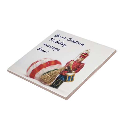 Drummer Boy en kerstbal Tegeltje (Zijkant)