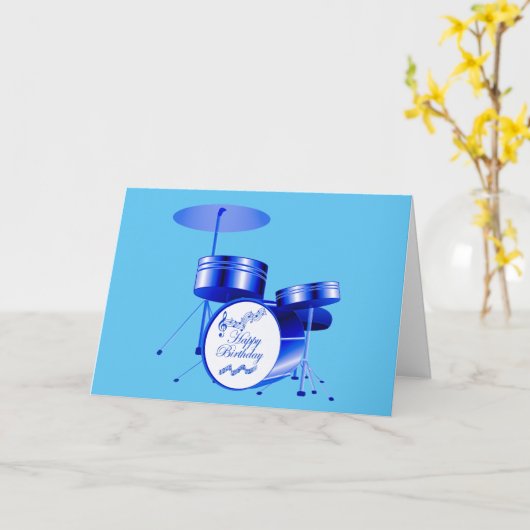 Drummer Boy Kaart (Gele Bloem)