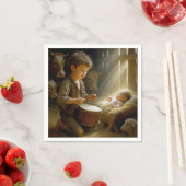 Drummer Boy Playing His Drum For Baby Jesus Servet (Insitu)