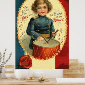 Drummer Boy Star Red White Poster (Keuken)