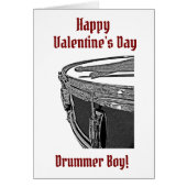 Drummer Boy Valentijn Kaart Snare Drum Sticks (Voorkant)