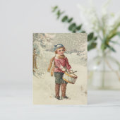 Drummer Boy | Vintage kerst Briefkaart (Staand voorkant)