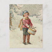 Drummer Boy | Vintage kerst Briefkaart (Voorkant)