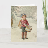 Drummer Boy | Vintage kerst Kaart (Voorkant)