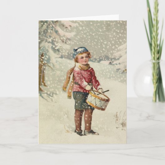 Drummer Boy | Vintage kerst Kaart (Voorkant)