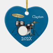 Drummer Boys Persoonlijke kerstfoto's Ornament (Voorkant)