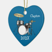 Drummer Boys Persoonlijke kerstfoto's Ornament (Links)