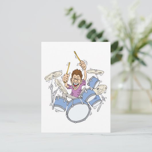 drummer briefkaart (Staand voorkant)