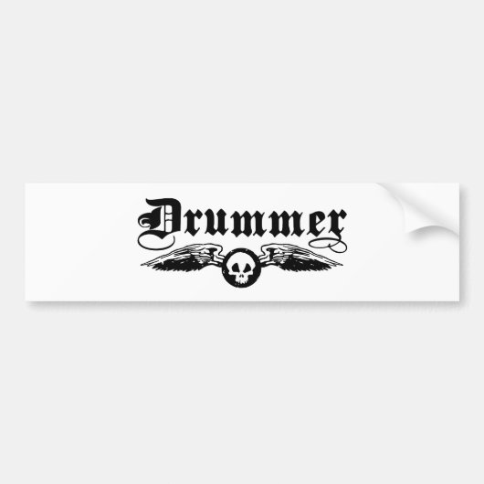Drummer Bumpersticker (Voorkant)