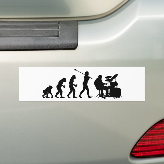 Drummer Bumpersticker (Op auto)